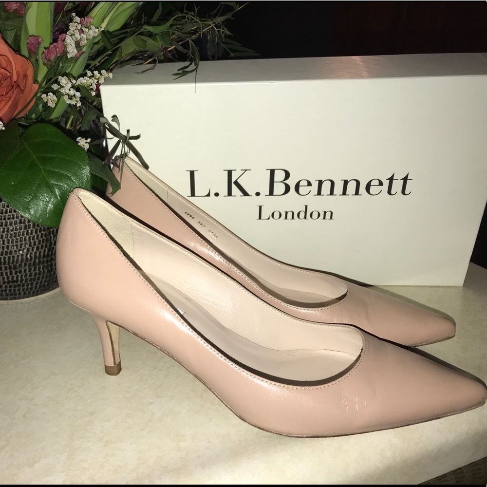 L K Bennett Dusty Rose kitten heel